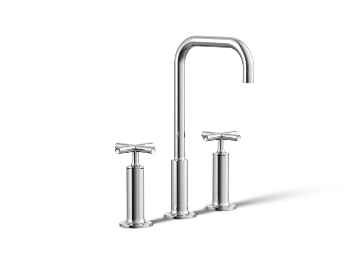 Purist® Widespread bathroom sink faucet with Cross handles, 1.2 gpm
