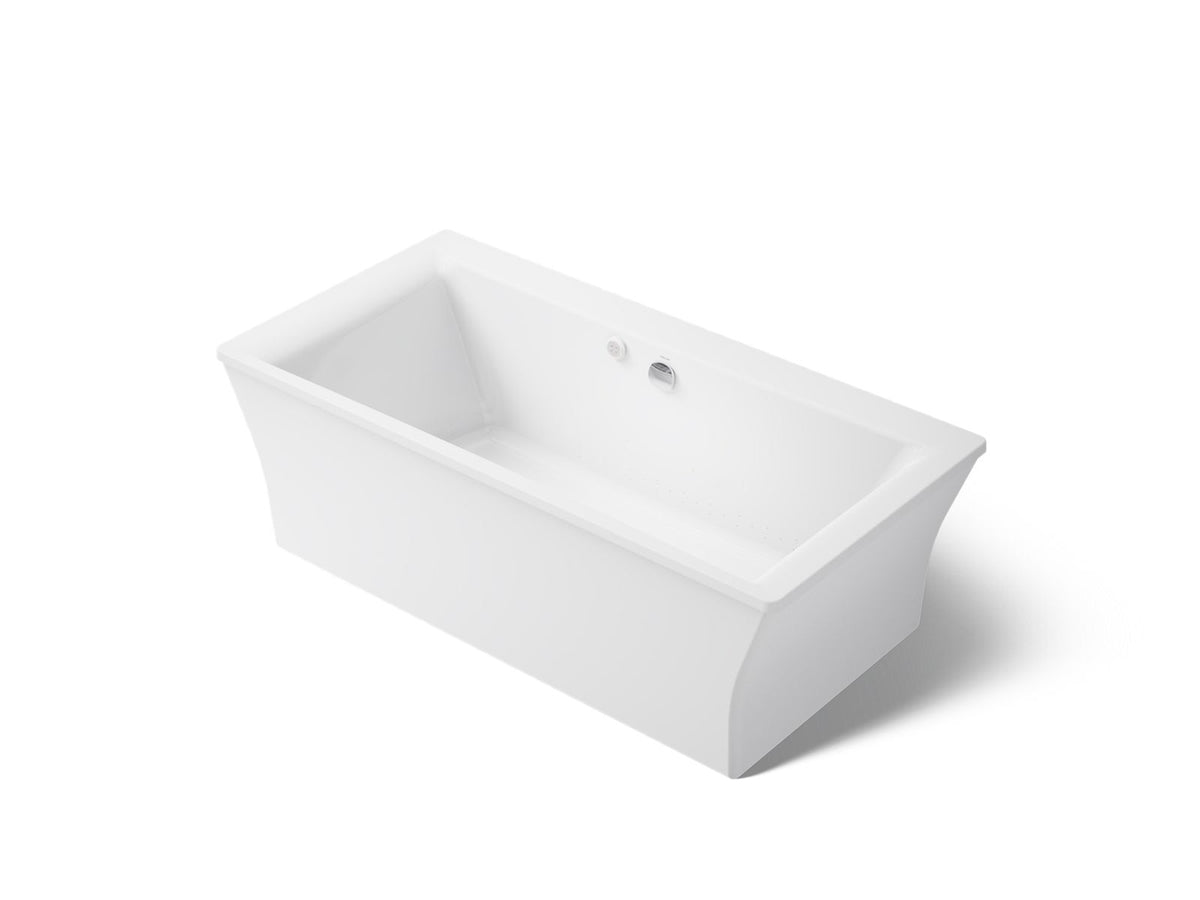 Stargaze® 72" x 36" freestanding Heated BubbleMassage™ air bath with Bask® heated surface and fluted shroud