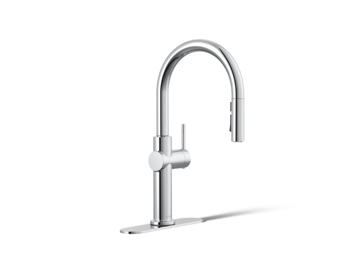 Crue® Pull-down kitchen sink faucet with three-function sprayhead