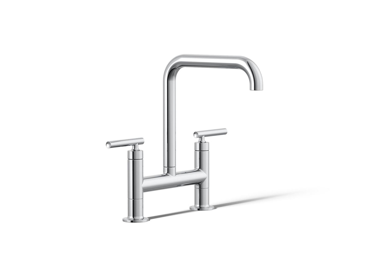 Purist® Two-hole bridge kitchen sink faucet