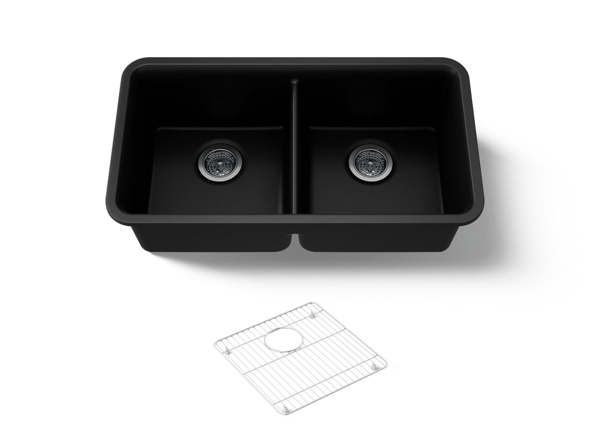 Cairn® 33-1/2" undermount double-bowl kitchen sink