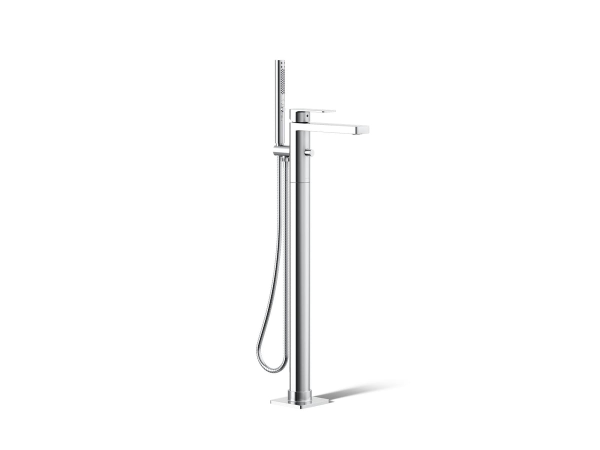 Parallel® Floor-mount bath filler trim with handshower