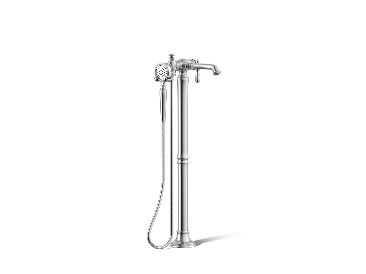 Artifacts® Floor-mount bath filler trim with handshower