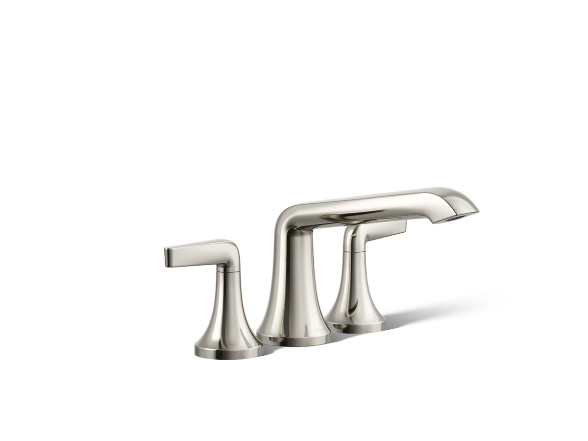 Kohler Tempered® Deck-mount bath faucet trim — Vibrant Polished Nickel