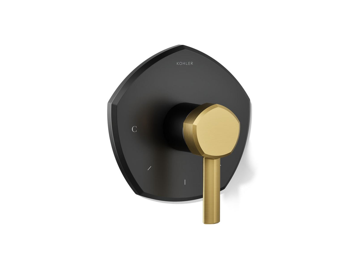 Kohler K-T27040-4 Matte Black with Brushed Moderne Brass