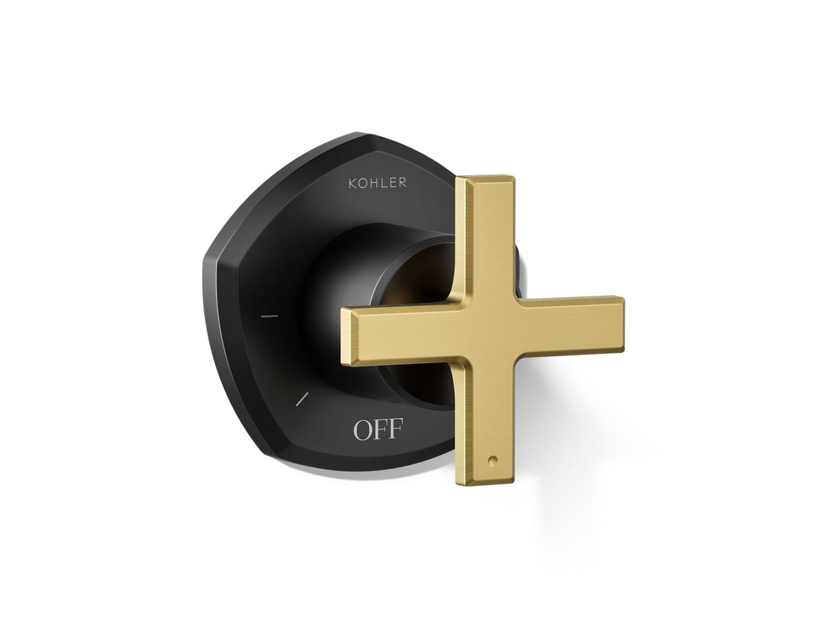 Kohler K-T27041-3 Matte Black with Brushed Moderne Brass