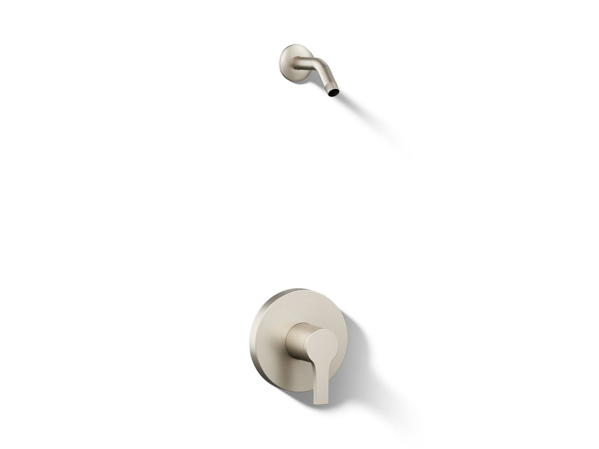 Kohler Elate® Rite-Temp® shower trim kit, without showerhead — Vibrant Brushed Nickel