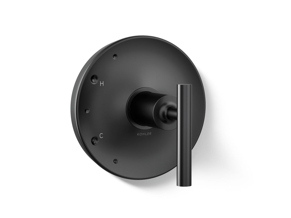 Kohler Purist® Rite-Temp® valve trim with lever handle — Matte Black