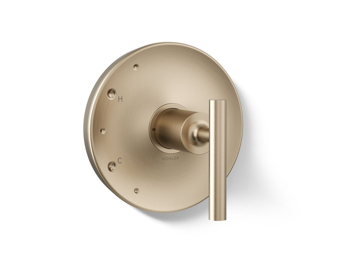Kohler Purist® Rite-Temp® valve trim with lever handle — Vibrant Brushed Bronze