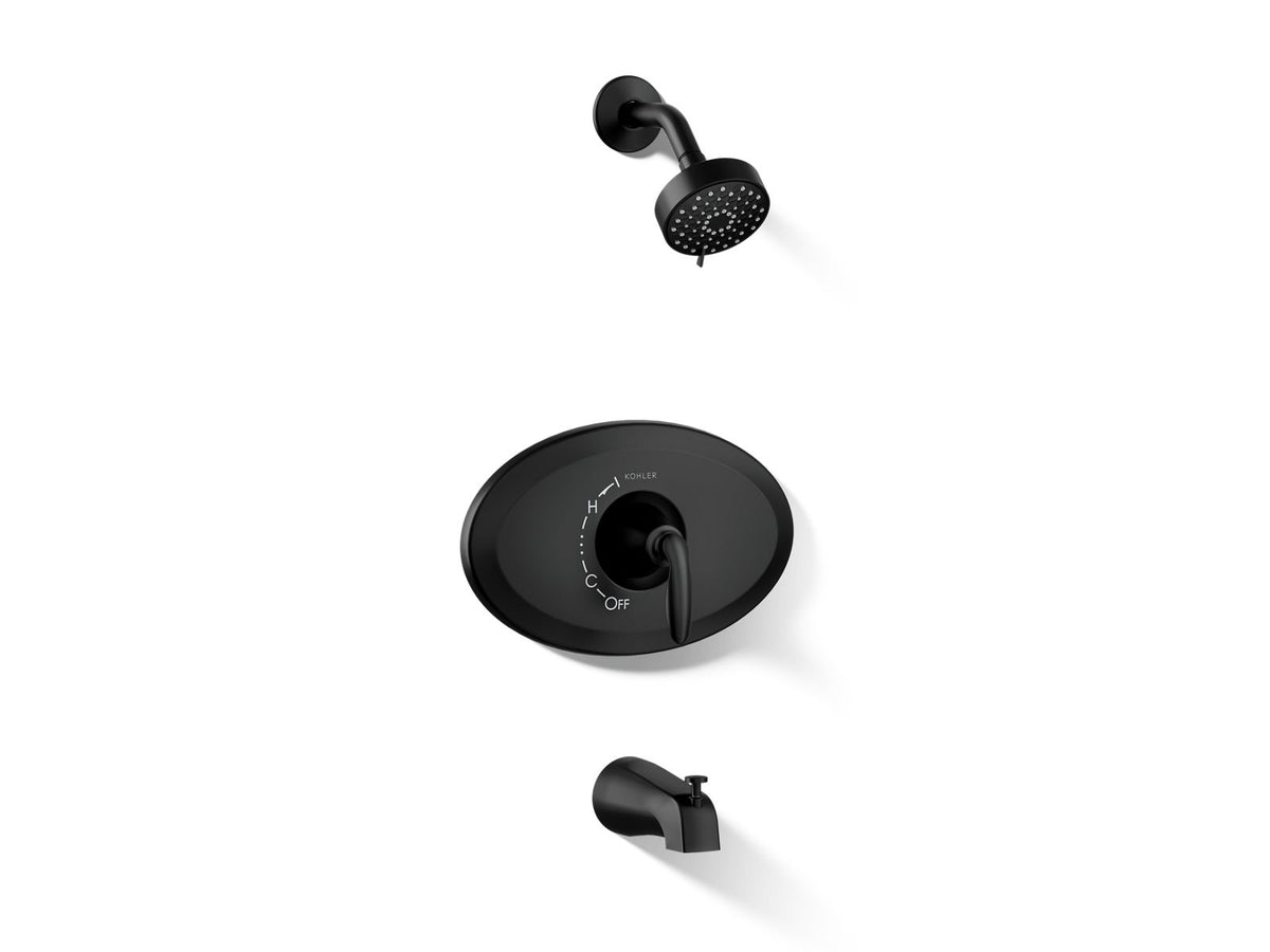 Kohler remodel-rite-temp-bath-and-shower-trim-kit-2-5-gpm-ts21948-4y — Matte Black — TS21948-4Y-BL