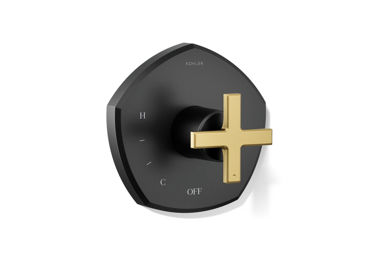 Kohler K-TS27043-3 Matte Black with Brushed Moderne Brass