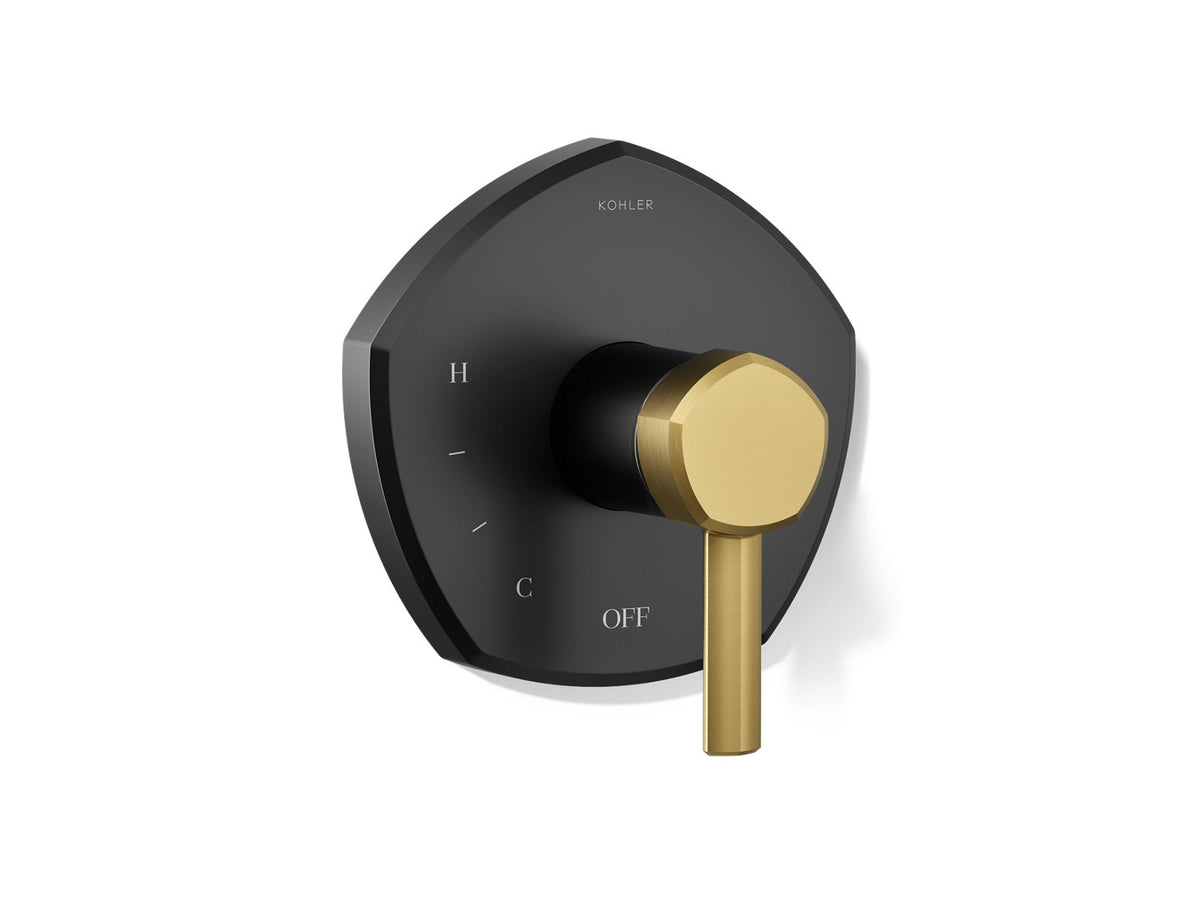 Kohler TS27043-4 Matte Black with Brushed Moderne Brass
