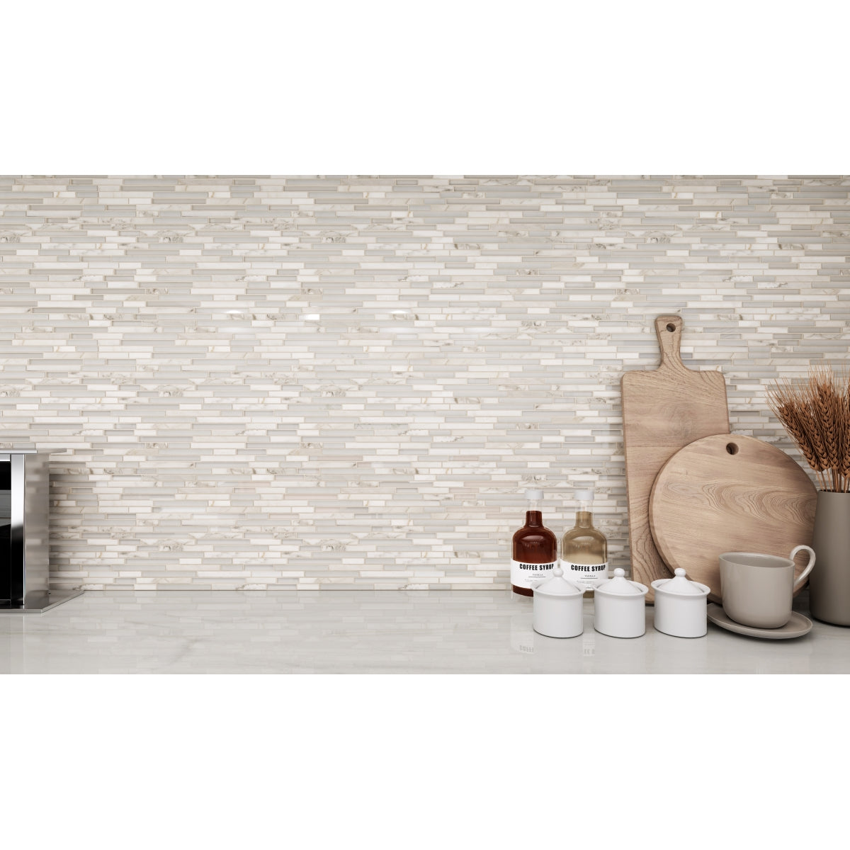 EMSER LUCENTE - 12X13 LINEAR STONE & GLASS BLEND, LIDO (SALE)