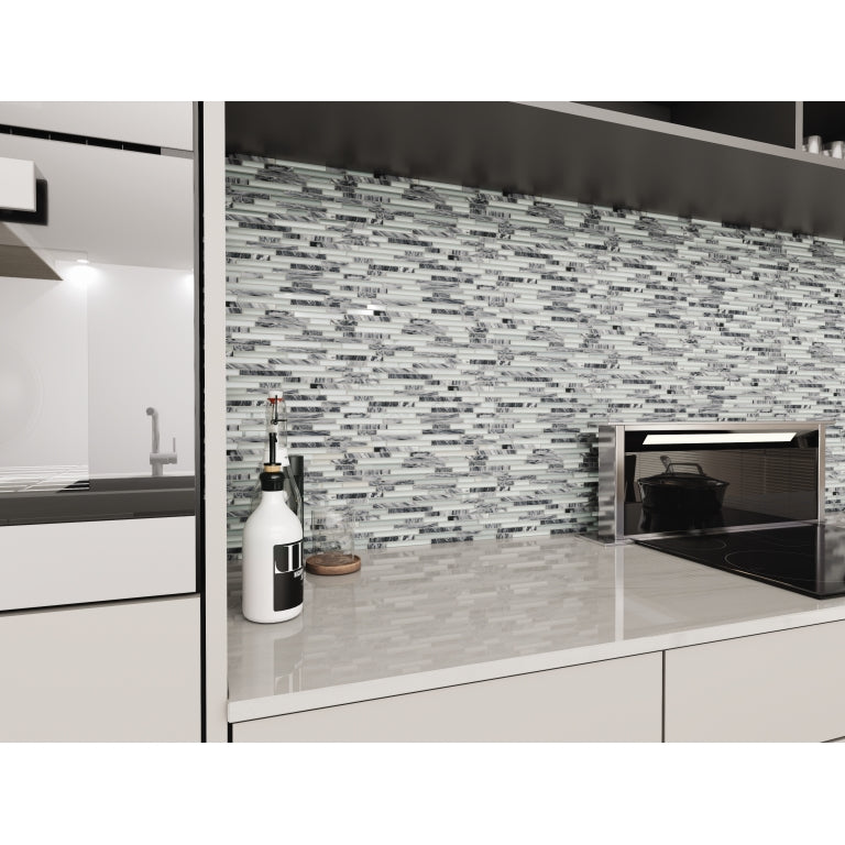 EMSER LUCENTE - 12X13 LINEAR STONE & GLASS BLEND, GRAZIA (SALE)