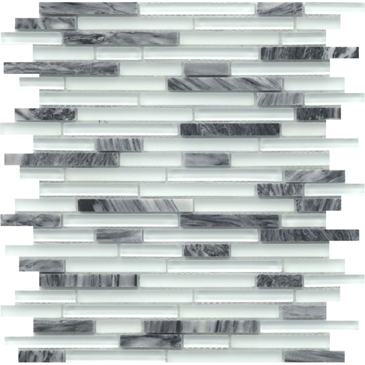 EMSER LUCENTE - 12X13 LINEAR STONE & GLASS BLEND, GRAZIA (SALE)