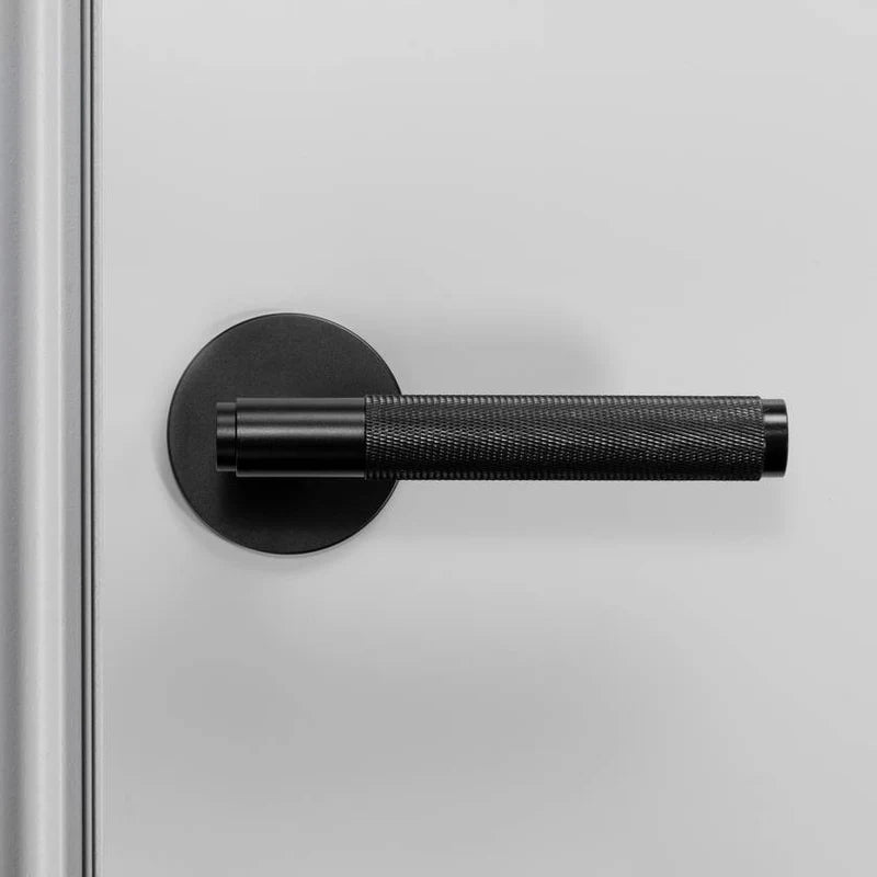 DOOR HANDLE SET / PRIVACY / CROSS / BLACK BUSTER + PUNCH NLH-02178