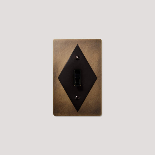 JASPER 1G Diamond Toggle Switch - ANTIQUE BRASS /BLACKENED BRONZE