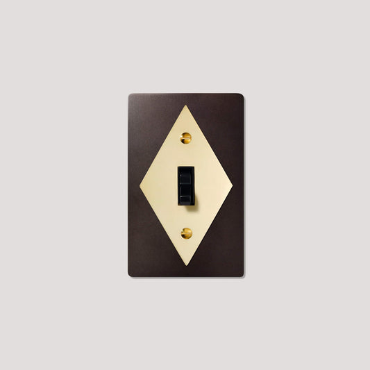 JASPER 1G Diamond Toggle Switch - UNLACQUERED BRASS /BLACKENED BRONZE