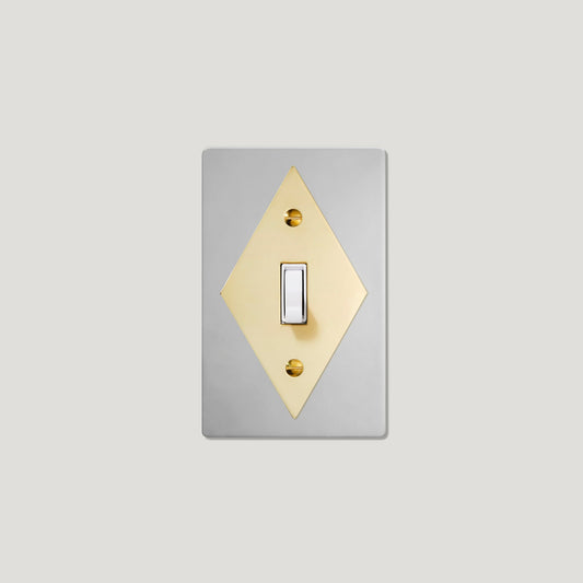 JASPER 1G Diamond Toggle Switch - POLISHED NICKEL /UNLACQUERED BRASS