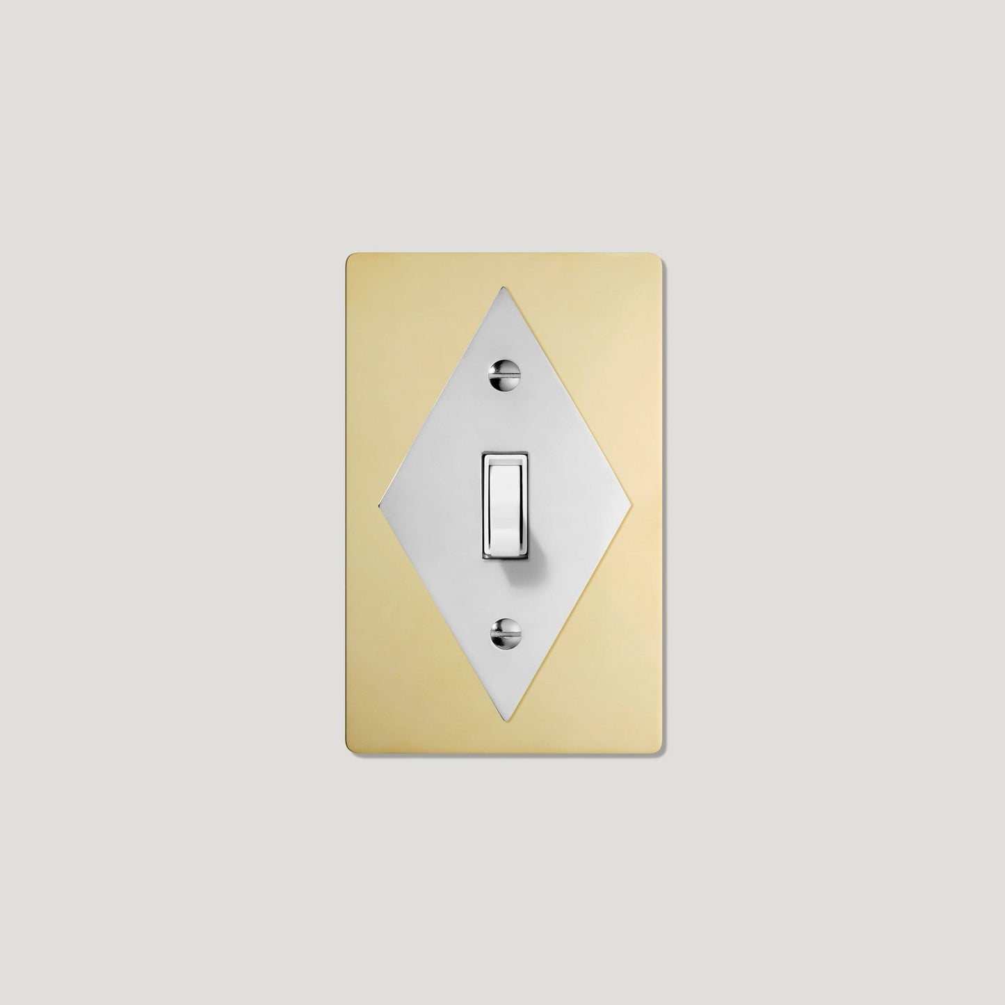 JASPER 1G Diamond Toggle Switch - UNLACQUERED BRASS /POLISHED NICKEL
