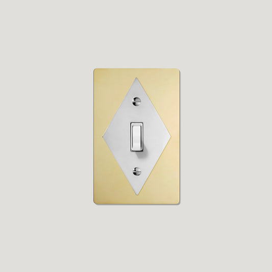 JASPER 1G Diamond Toggle Switch - UNLACQUERED BRASS /POLISHED NICKEL