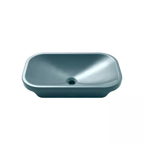 TOTO Rectangle Vessel Lavatory - LT733 — Ash Blue Made to Order (MTO)