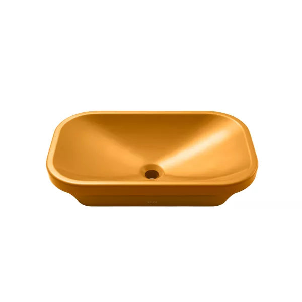 TOTO Rectangle Vessel Lavatory - LT733 — Mandarin Orange Made to Order (MTO)
