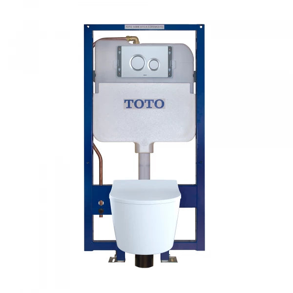 TOTO RP Wall-Hung Toilet & In-Wall Tank System - 1.28/0.9 GPF – Matte Silver – CWT447247CMFG#MS