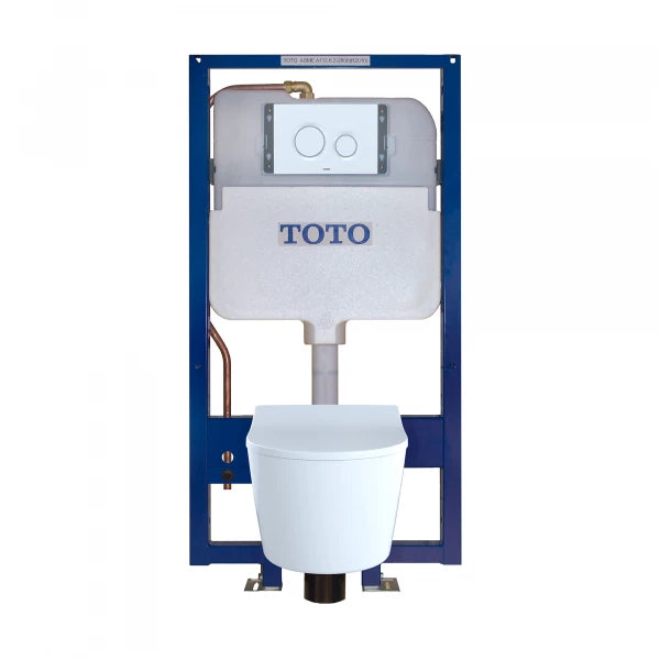 TOTO RP Wall-Hung Toilet & In-Wall Tank System - 1.28/0.9 GPF – White – CWT447247CMFG#WH