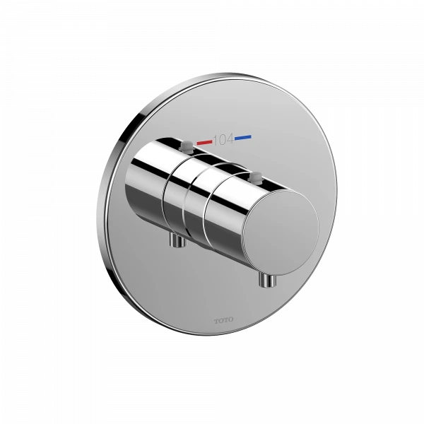 TOTO Thermostatic Mixing Valve Trim - Round - TBV01406U — Polished Chrome