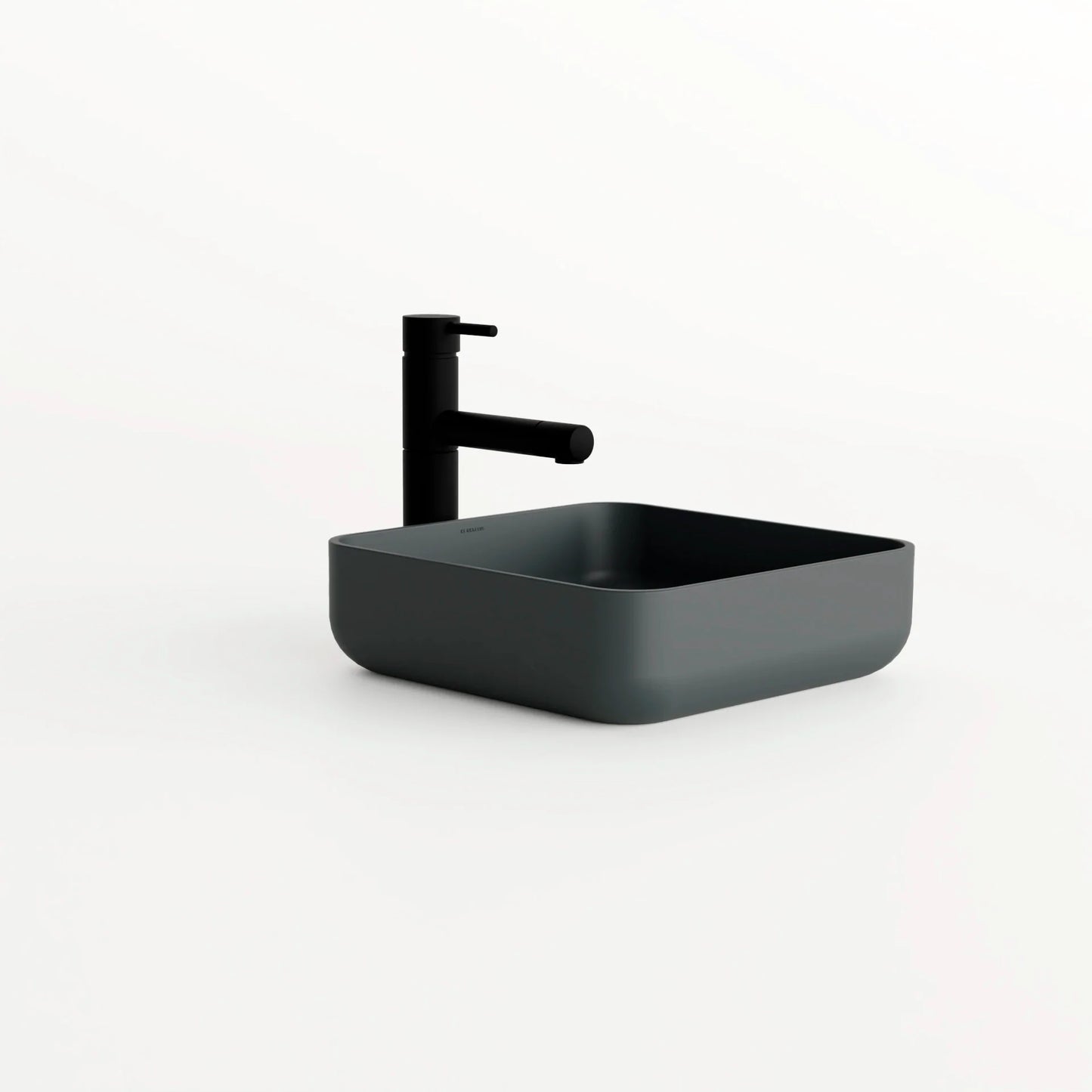 Concrete Vessel Sink Flow 03 Collection 14.5'' Length x 14.5'' Width x 4.3'' Depth