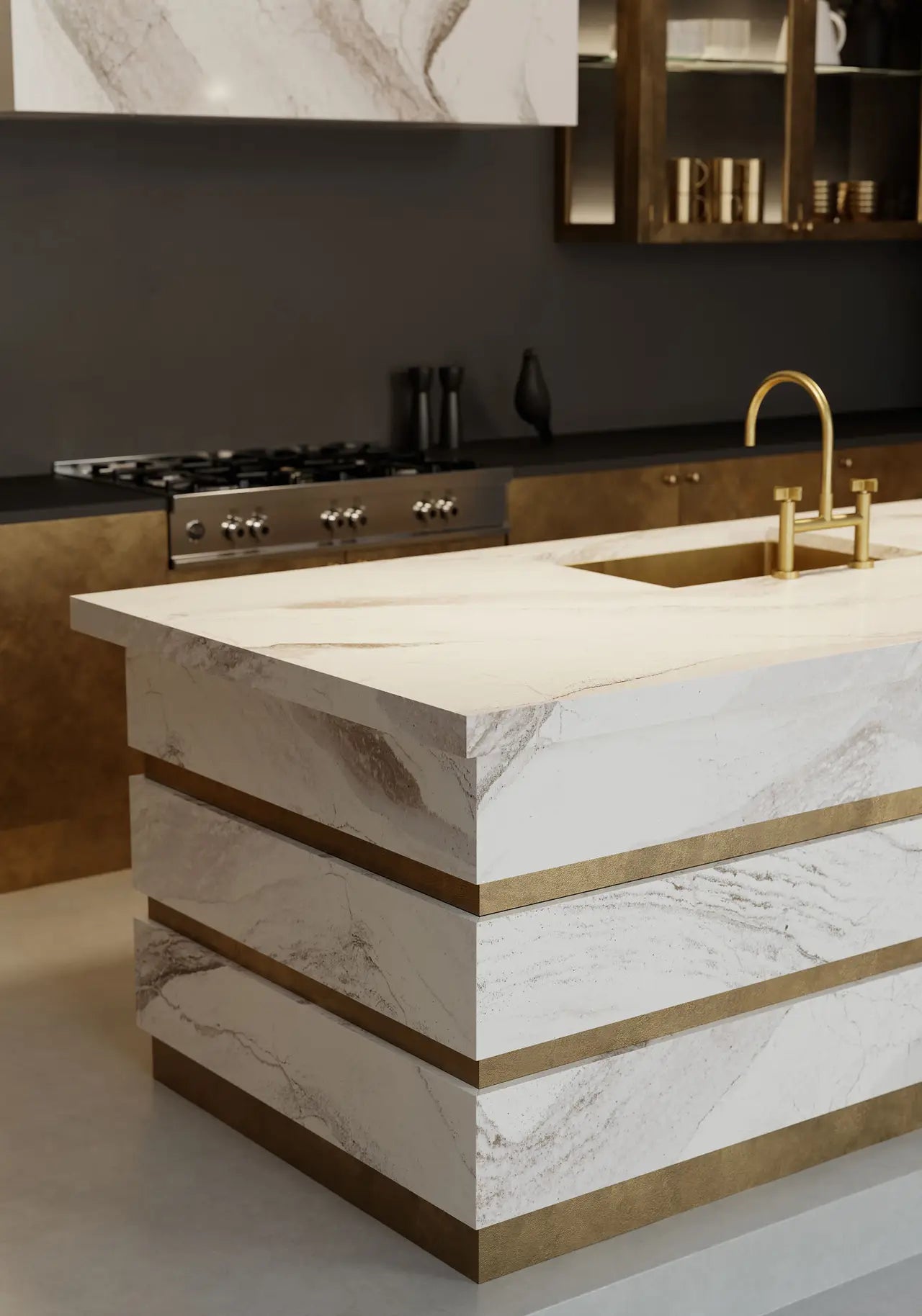 Cambria Quartz - Windsor Brass Satin Ridge (PLEASE CALL FOR SPECIAL PRICING)