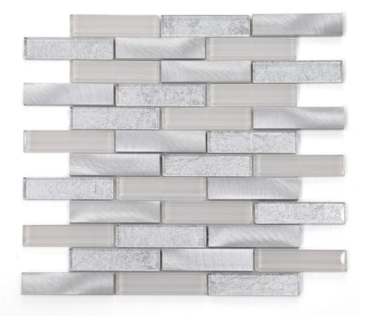 ELY Linear Metallic Silver 11.75x11.75