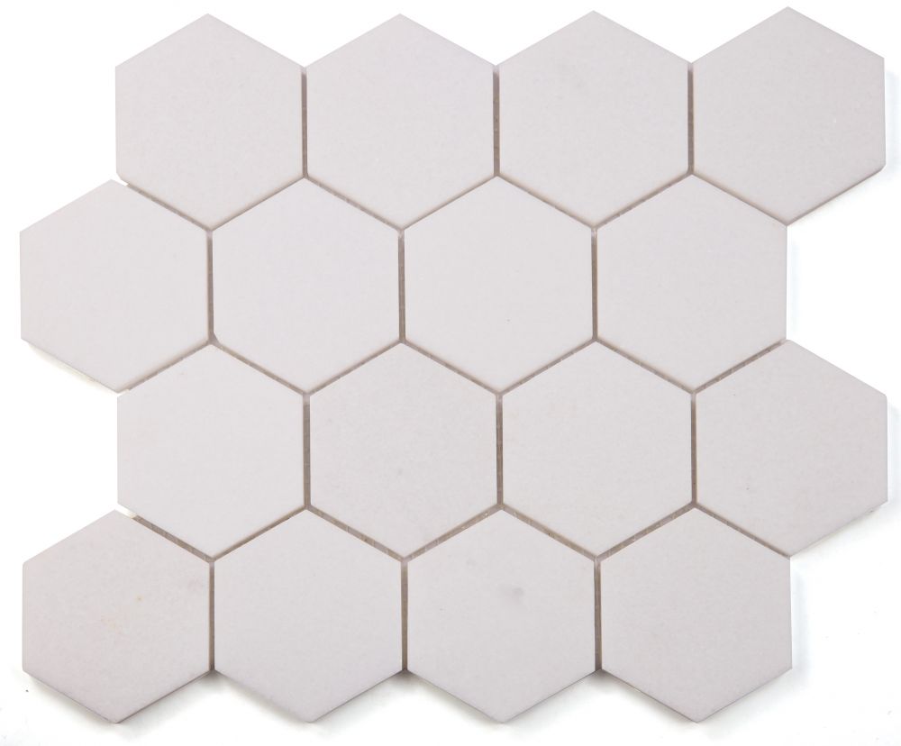 ELY Hexagon Thassos Polished 3x3 Mosaic 10.75x11.75