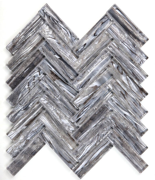 ELY Herringbone Shell Silver 11x11