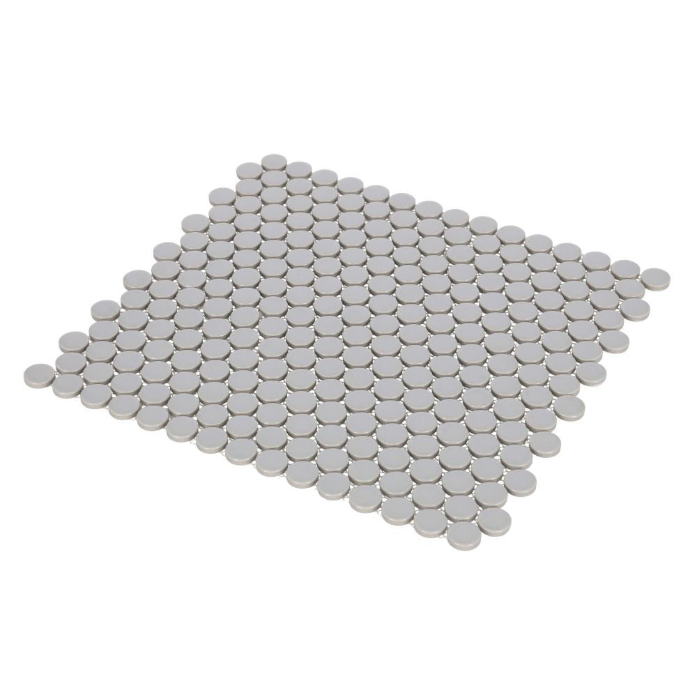 ELY Penny Round City Grey Matte 11.5x12.25