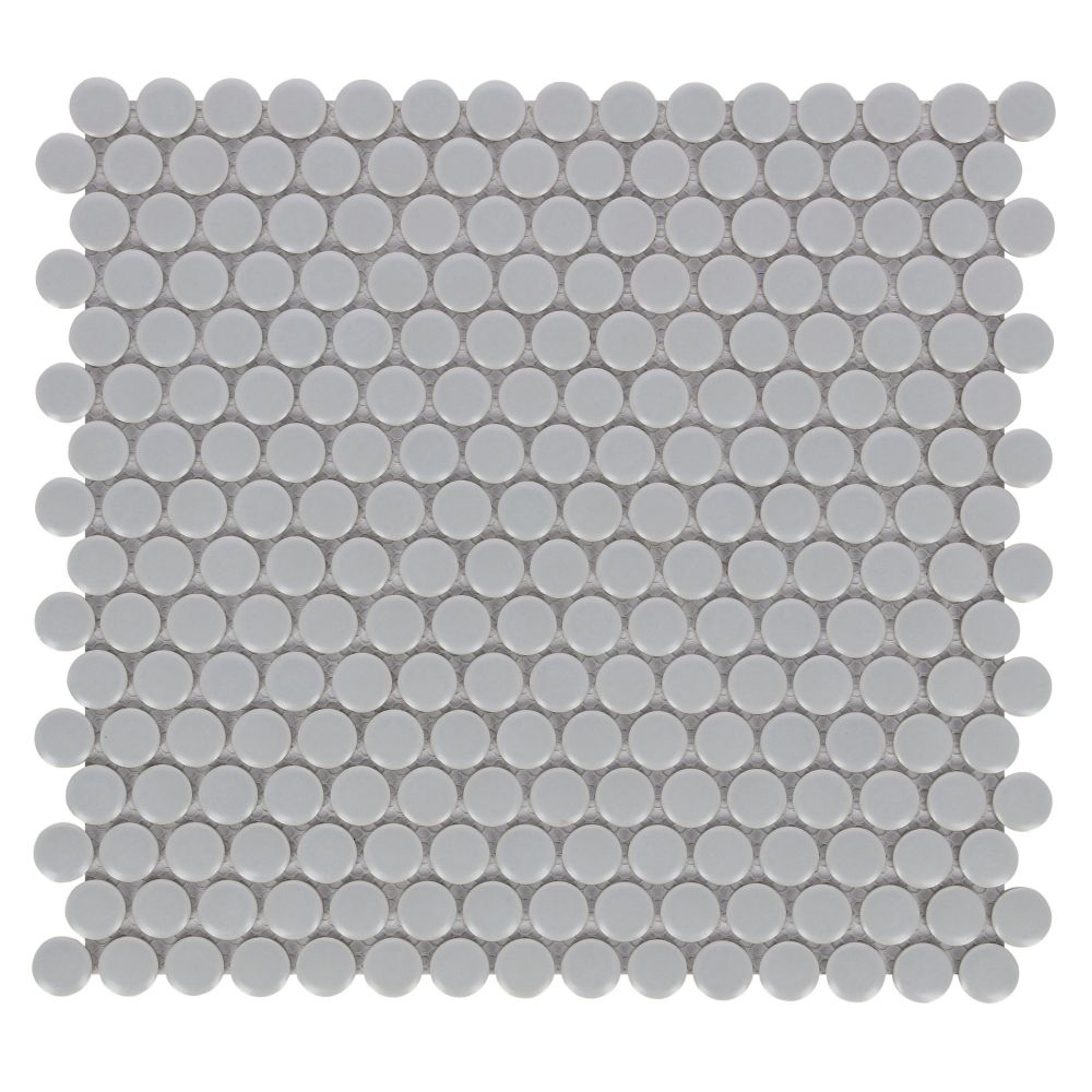 ELY Penny Round City Grey Matte 11.5x12.25