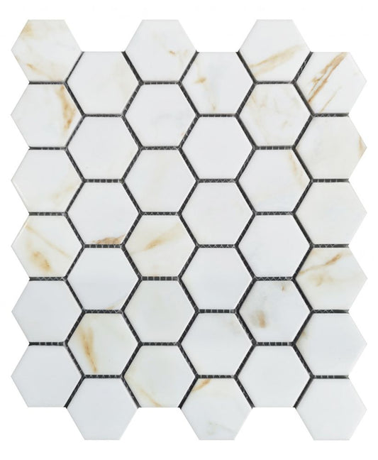ELY Hulu Hexagon Calacatta Matte 11x12.75 