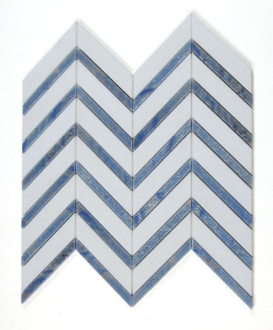 ELY Chevron Royal Sapphire 12'' x 12'' 