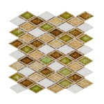 Roman Jewel Bejeweled Crackled Glass Mosaic 10.25x10.5 (please call us for pricing)