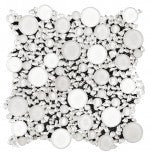 Milano White Circular Bianco Lady Glass Mosaic 11.75x11.75 (please call us for pricing)
