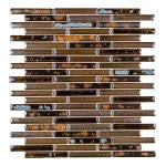 Milano Roman Black Swan Slender Porcelain Mosaic 11x12 (please call us for pricing)