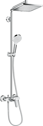 Hansgrohe Crometta E Showerpipe 240 1jet with single lever mixer