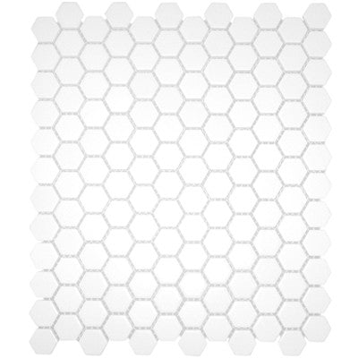 Tile 1X1 Hexagon White Matte Mosaic