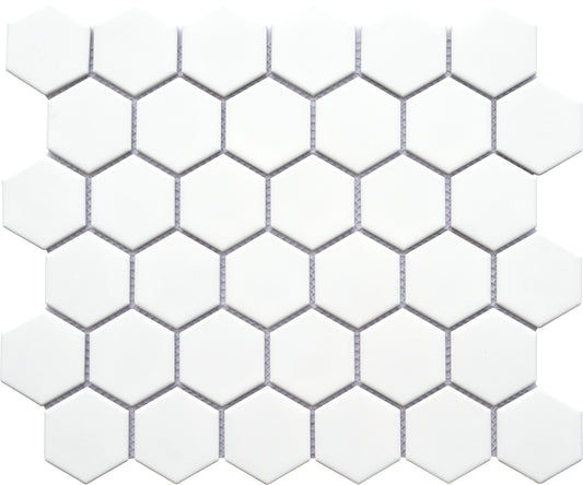 Emser Impact White 2IN Hex 11x13
