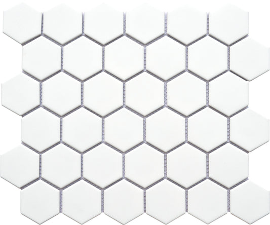 Emser Impact White 2IN Hex 11x13
