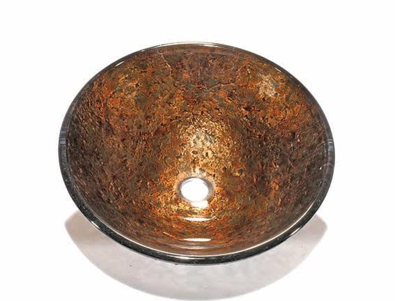 Sunset Dream Hand Made Tempered Glass Vessel Sink
