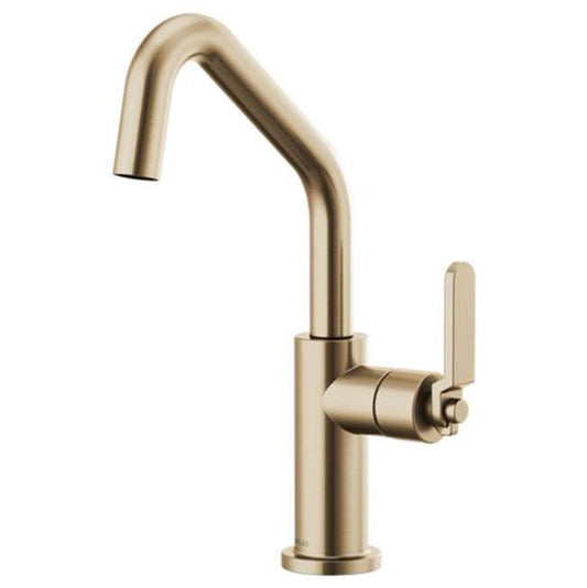 Brizo Bar Faucet with Angled Spout and Industrial Handle 