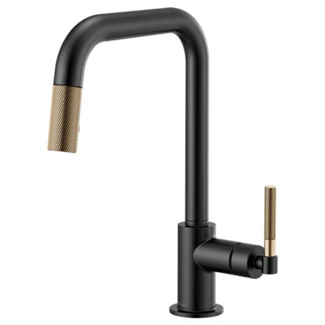 Brizo Pull-Down Faucet with Square Spout and Knurled Handle 