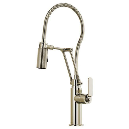 Brizo Articulating Faucet with Finished Hose Polished Nickel